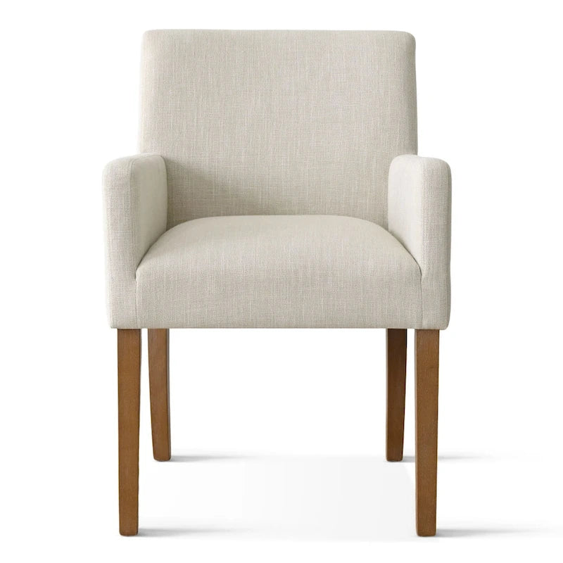 Fauteuil rembourré en lin (lot de 2)