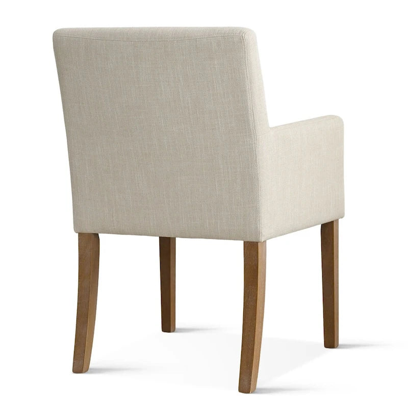 Fauteuil rembourré en lin (lot de 2)