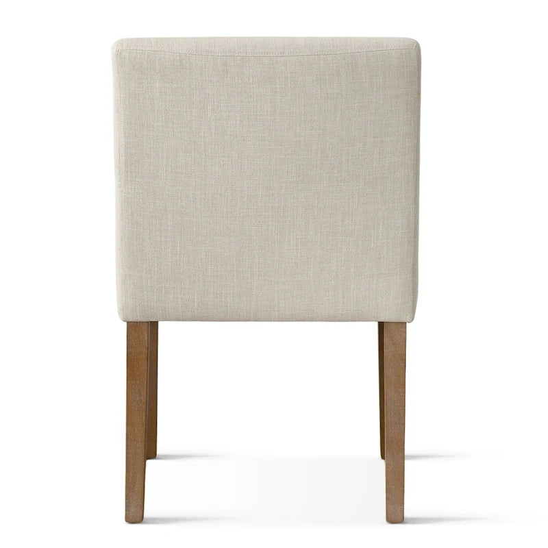 Fauteuil rembourré en lin (lot de 2)