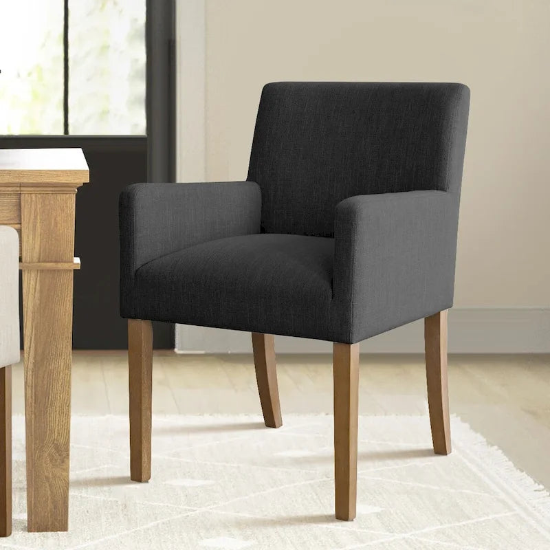 Fauteuil rembourré en lin (lot de 2)