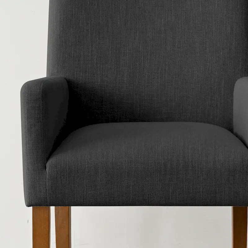 Fauteuil rembourré en lin (lot de 2)