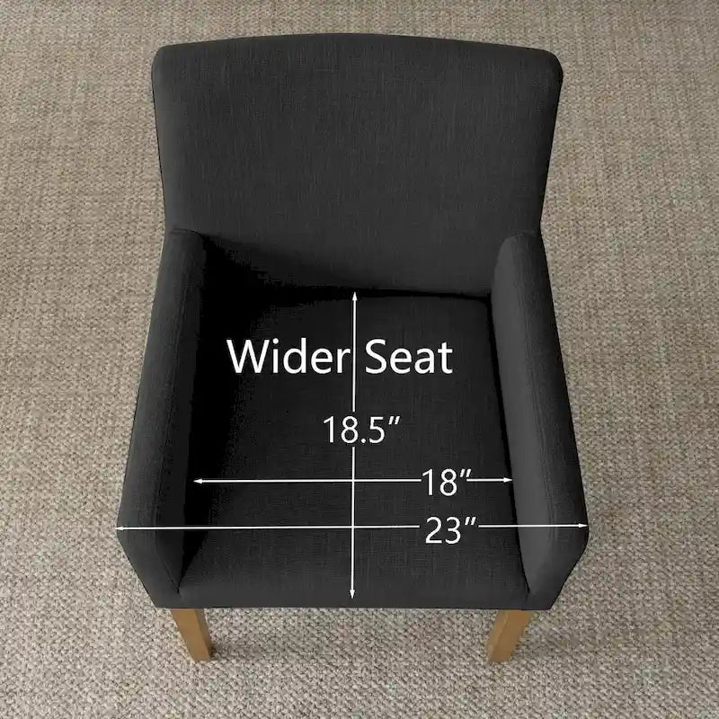 Fauteuil rembourré en lin (lot de 2)