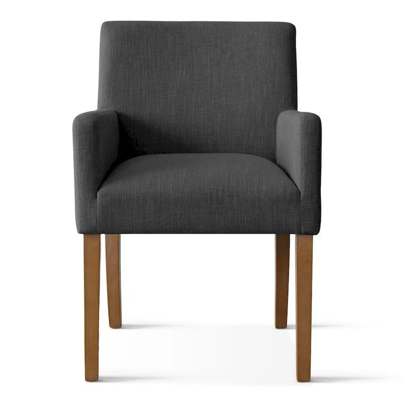 Fauteuil rembourré en lin (lot de 2)