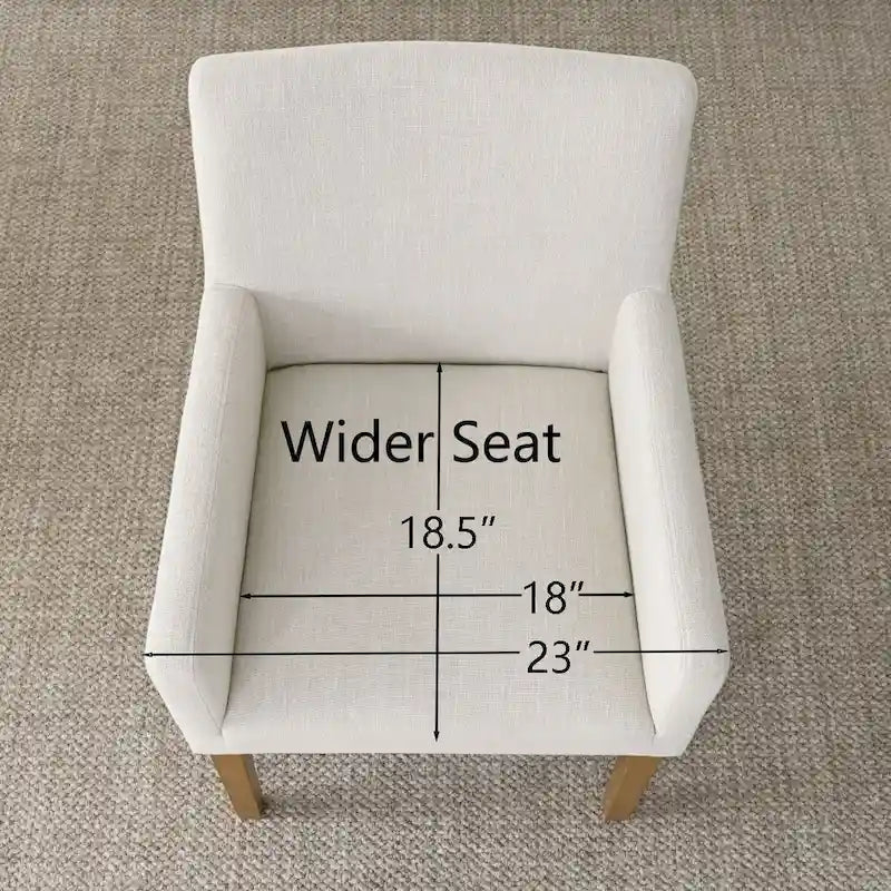 Fauteuil rembourré en lin (lot de 2)