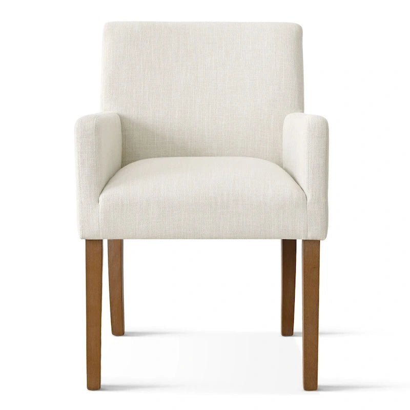 Fauteuil rembourré en lin (lot de 2)