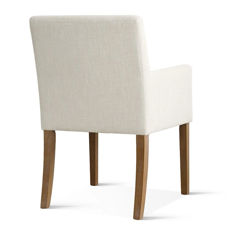 Fauteuil rembourré en lin (lot de 2)
