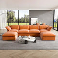 Canapé d'angle modulable en velours en U