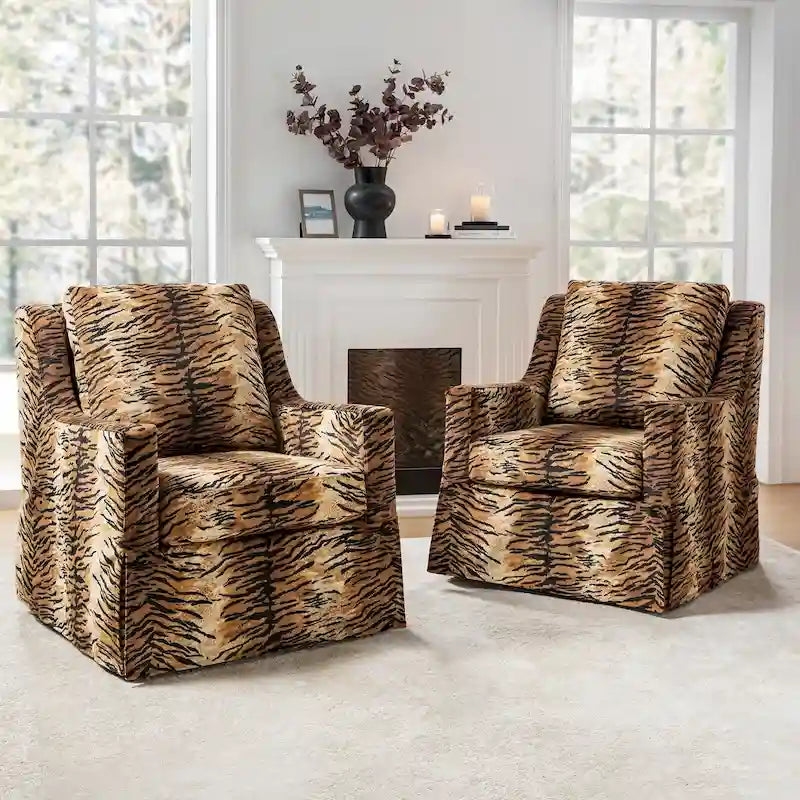 Ensemble de 2 chaises (fauteuil à bascule et chaise pivotante) de style ferme et détachables.