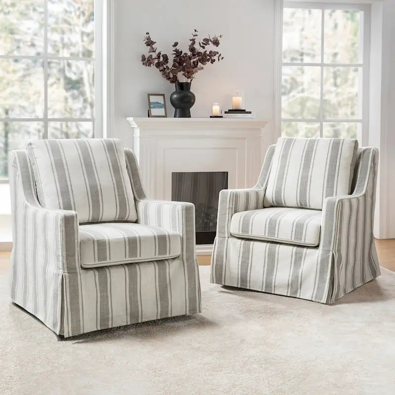 Ensemble de 2 chaises (fauteuil à bascule et chaise pivotante) de style ferme et détachables.