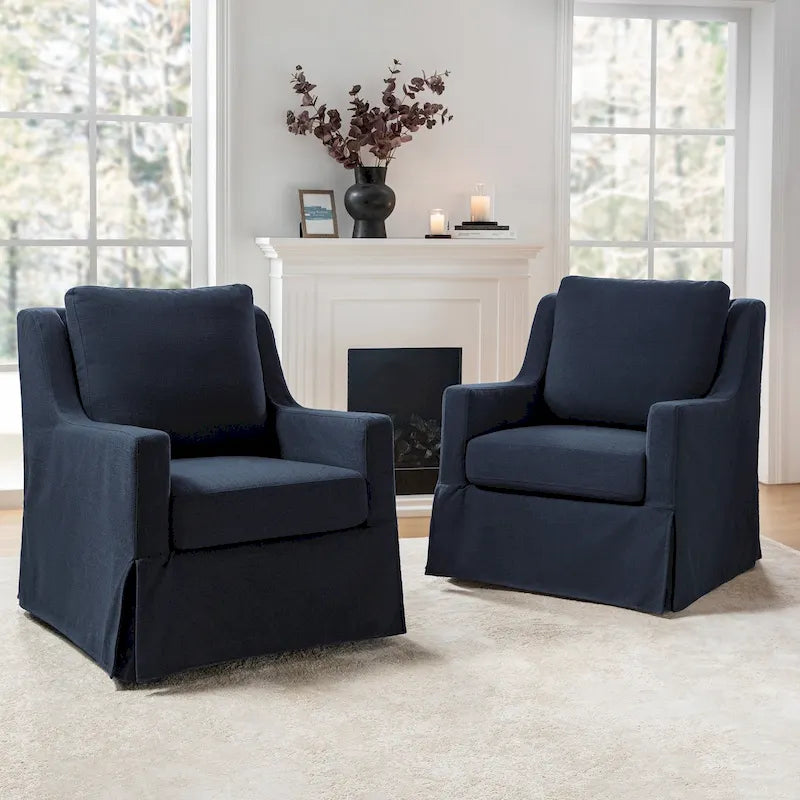 Ensemble de 2 chaises (fauteuil à bascule et chaise pivotante) de style ferme et détachables.