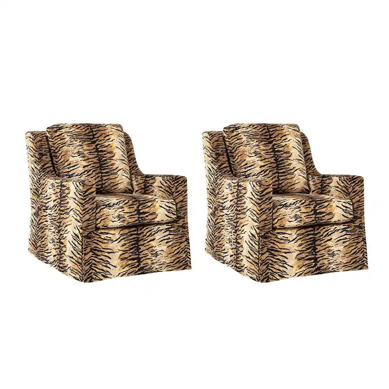 Ensemble de 2 chaises (fauteuil à bascule et chaise pivotante) de style ferme et détachables.