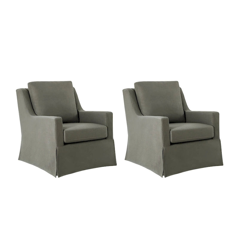 Ensemble de 2 chaises (fauteuil à bascule et chaise pivotante) de style ferme et détachables.