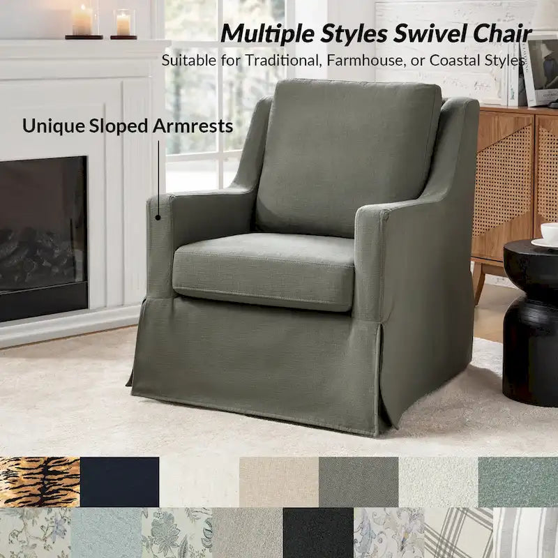 Ensemble de 2 chaises (fauteuil à bascule et chaise pivotante) de style ferme et détachables.
