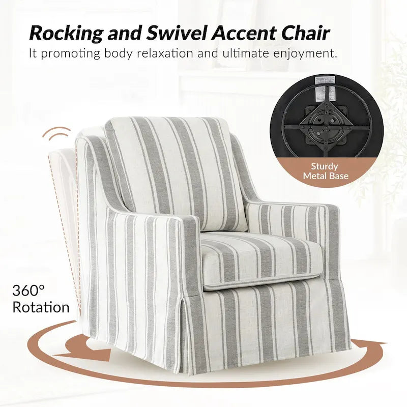Ensemble de 2 chaises (fauteuil à bascule et chaise pivotante) de style ferme et détachables.