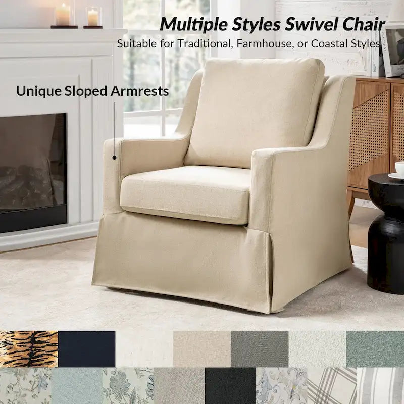 Ensemble de 2 chaises (fauteuil à bascule et chaise pivotante) de style ferme et détachables.