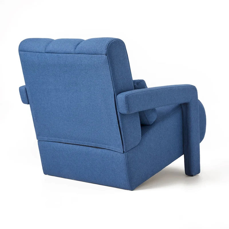 Fauteuil d'appoint moderne rembourré en lin avec 1 oreiller, lot de 1