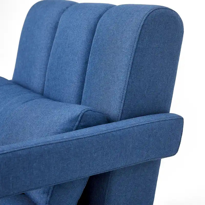 Fauteuil d'appoint moderne rembourré en lin avec 1 oreiller, lot de 1