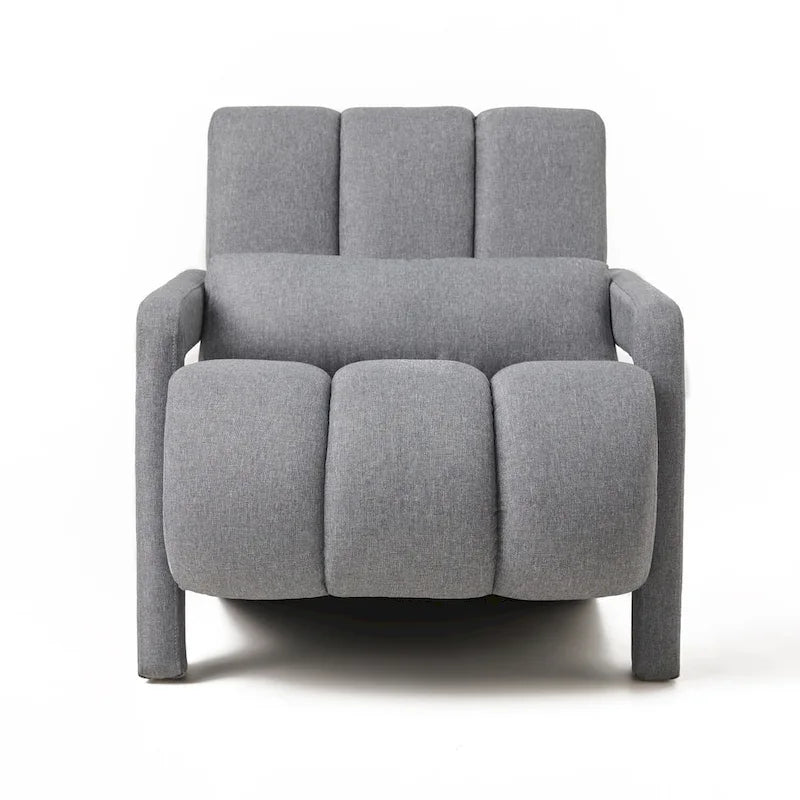 Fauteuil d'appoint moderne rembourré en lin avec 1 oreiller, lot de 1