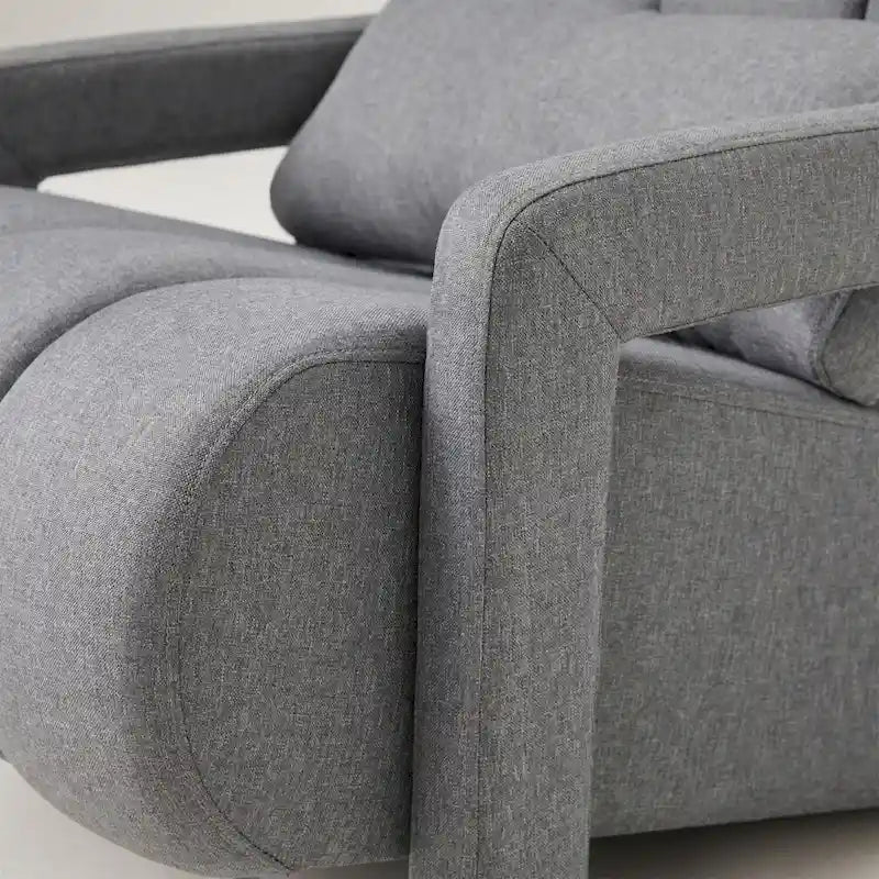 Fauteuil d'appoint moderne rembourré en lin avec 1 oreiller, lot de 1