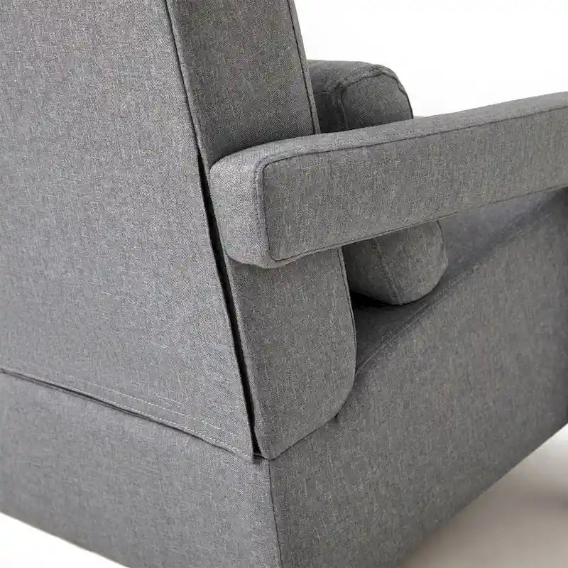 Fauteuil d'appoint moderne rembourré en lin avec 1 oreiller, lot de 1