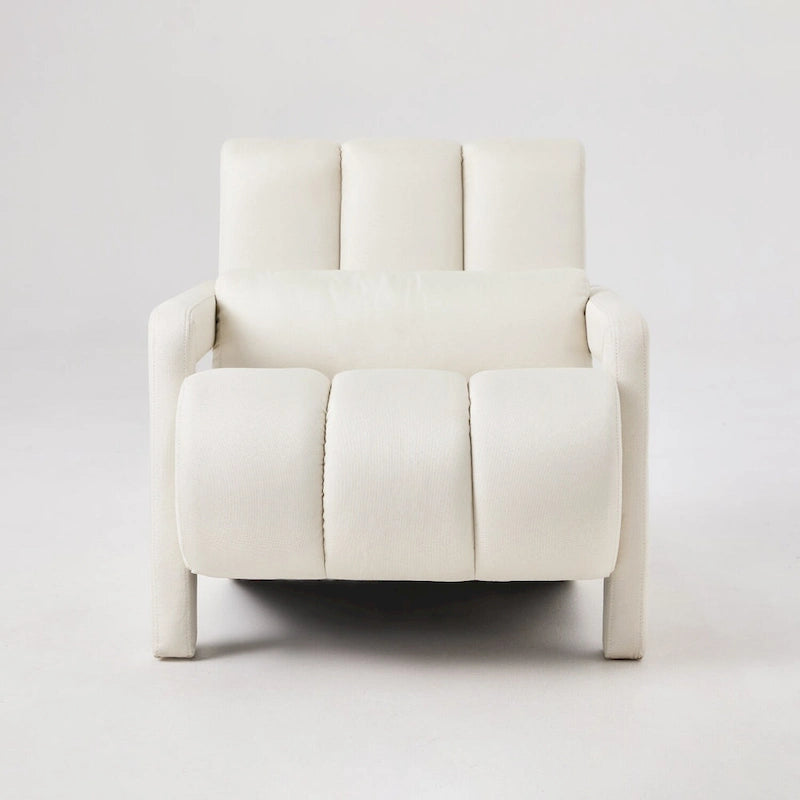 Fauteuil d'appoint moderne rembourré en lin avec 1 oreiller, lot de 1