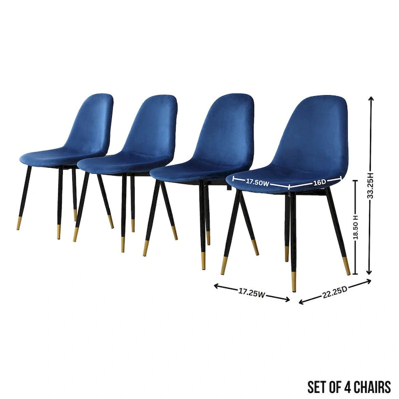 Quatre chaises de salle à manger élégantes