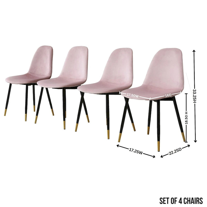 Quatre chaises de salle à manger élégantes