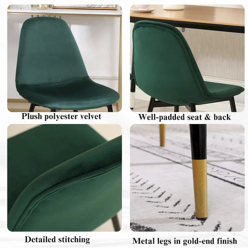 Quatre chaises de salle à manger élégantes